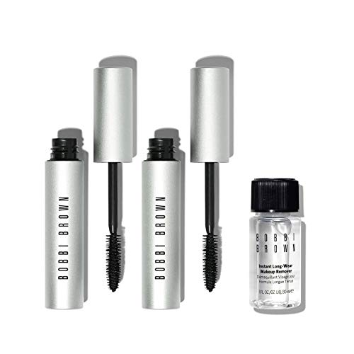 Bobbi Brown Smokey Eye Mascara Duo Set Two Smokey Eye Mascaras and Mini Instant LongWear Makeup Remover, 1 Count
