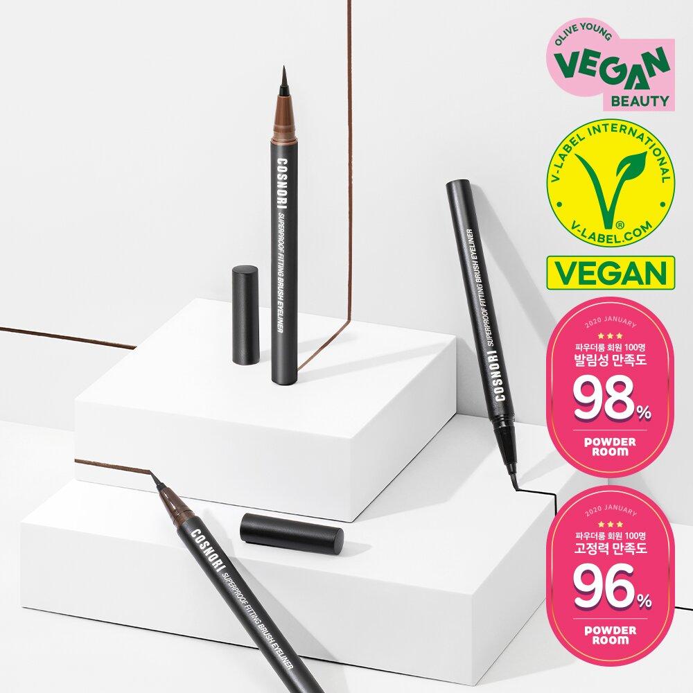 COSNORI Supeproof Fitting Brush Eyeliner 1+1 Special Set