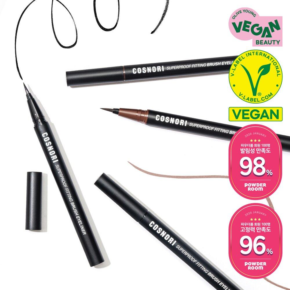 COSNORI Supeproof Fitting Brush Eyeliner 1+1 Special Set